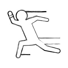 man running silhouette vector icon illustration shape