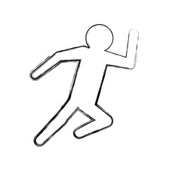 man running silhouette vector icon illustration shape