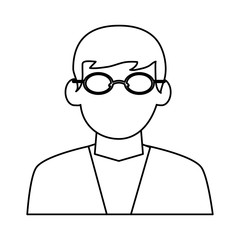 faceless man with glasses icon image vector illustration design 