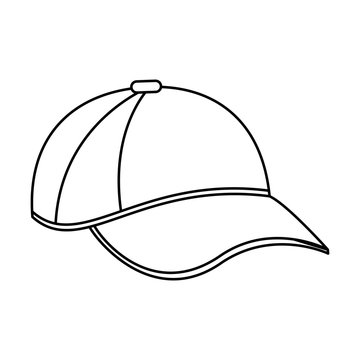 baseball hat or cap icon image vector illustration design 