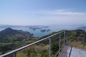 Fototapeta na wymiar 亀老山展望台からの眺望　（しまなみ海道）