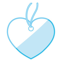 heart pendant necklace vector icon illustration graphic design