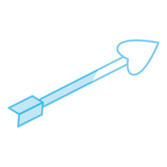 arrow heart shape vector icon illustration graphic design