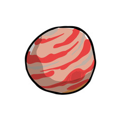 jupiter planet cartoon vector icon illustration graphic design