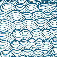 Abstract hand-drawn wave patterns.