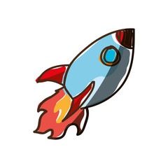 rocket cartoon doodle vector icon illustration graphic design