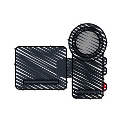 color crayon stripe image digital video camera device vector illustration