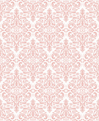 Orient vector classic pink pattern. Seamless abstract background with repeating elements. Orient background