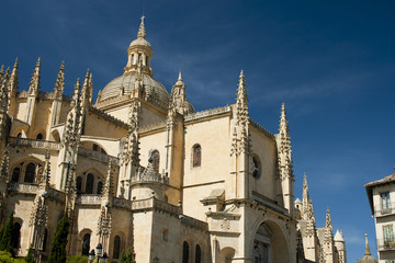 Fototapeta na wymiar Cathedral of Segovia, Spain.