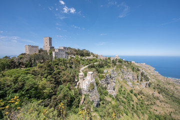 Fototapeta na wymiar Panorama da Erice, San Vito Lo Capo, Sicilia
