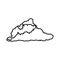 cumulus cloud weather natural meteorology vector illustration