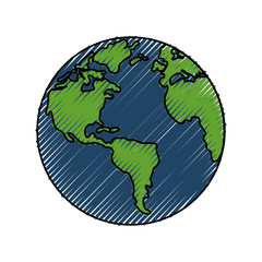 earth planet sphere vector icon illustration graphic design