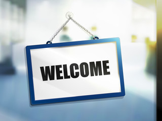 welcome text sign