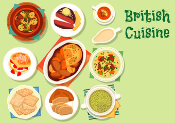 British cuisine healthy food icon for lunch design