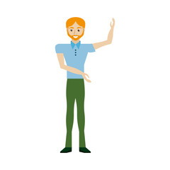 adult male avatar vector icon illustration colored