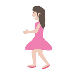 female woman adult young vector icon illustration