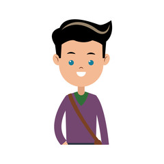 boy happy student young kid vector illustration