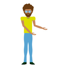 adult male avatar vector icon illustration colored