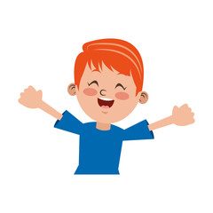boy happy student young kid vector illustration