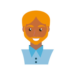 adult male avatar vector icon illustration colored