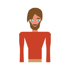 adult male avatar vector icon illustration colored