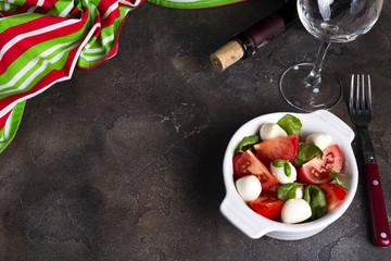 Fresh italian caprese salad