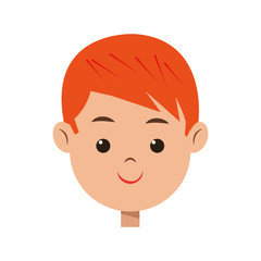 cartoon character face boy children vector illustration