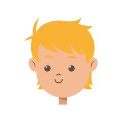 cartoon character face boy children vector illustration