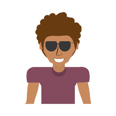 adult male avatar vector icon illustration colored