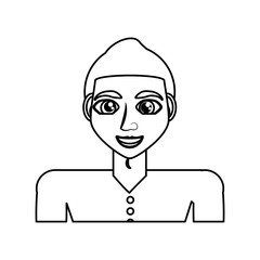 adult male avatar vector icon illustration colored