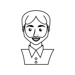 adult male avatar vector icon illustration colored
