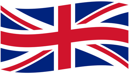 England Flagge Wehend - Vektorgrafik