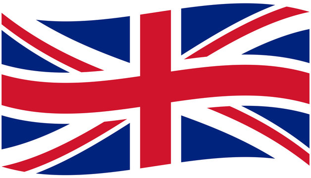 England Flagge Wehend - Vektorgrafik