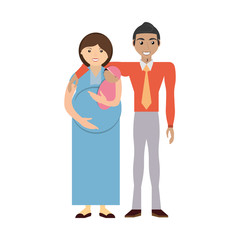 couples relationship family pregnancy vector icon illustration