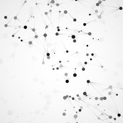 Futuristic dna, abstract molecule