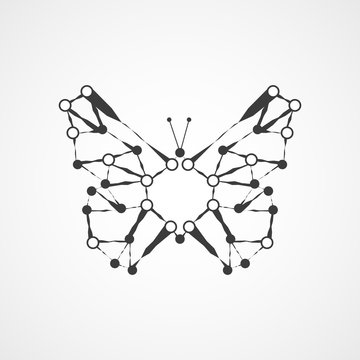 Molecular structure in the form of butterfly