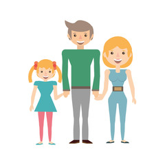 couples family daughter relationship vector icon illustration
