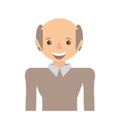 adult male avatar elder vector icon illustration