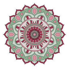 Flower Mandalas. Vintage decorative elements. Oriental pattern, vector illustration. Islam, Arabic, Indian, turkish, pakistan, chinese, ottoman motifs