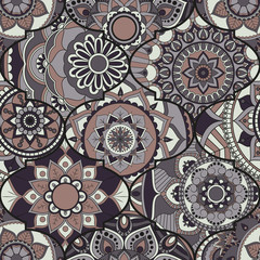 Patchwork pattern. Vintage decorative elements. Hand drawn background. Islam, Arabic, Indian, ottoman motifs. Perfect for printing on fabric or paper.