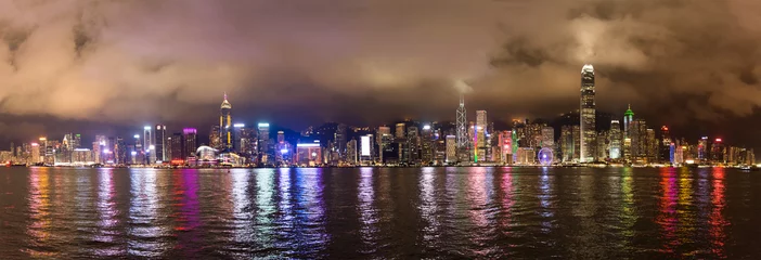 Printed roller blinds Hong-Kong nightscape of Victoria Harbour in Hong Kong