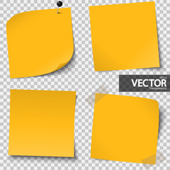 colored sticky notes with vector transparency