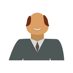 adult male avatar elder vector icon illustration