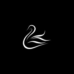 Fototapeta premium Swan vector illustration