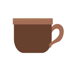 brown coffee cup beverage delicious vector illustration