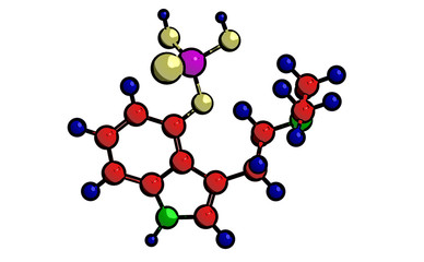 Molecular structure of psilocybin