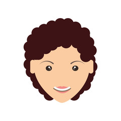 woman adult young head vector icon illustration design