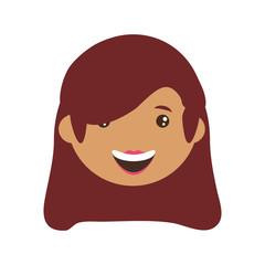 woman adult young head vector icon illustration design