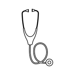 computer stethoscope assistance detection system vector illustration