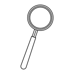 magnifier search find technology object vector illustration